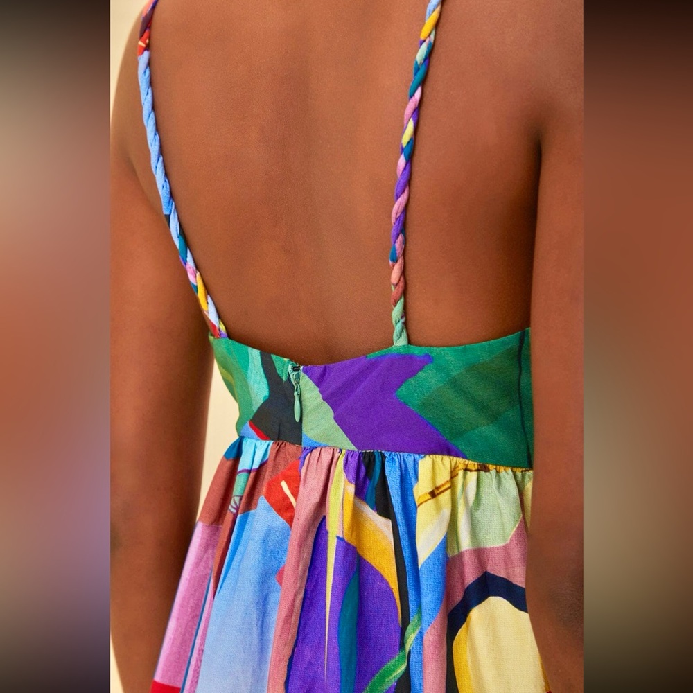 🌺🎉HP🎉🌺 NWT Farm Rio Tropical Scenario Maxi Dress - Picture 7 of 16